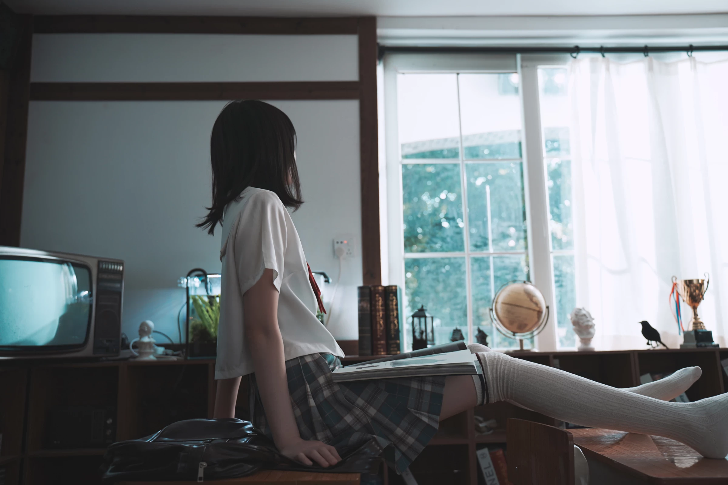 桜桃喵 - 教室死库水 [48P]